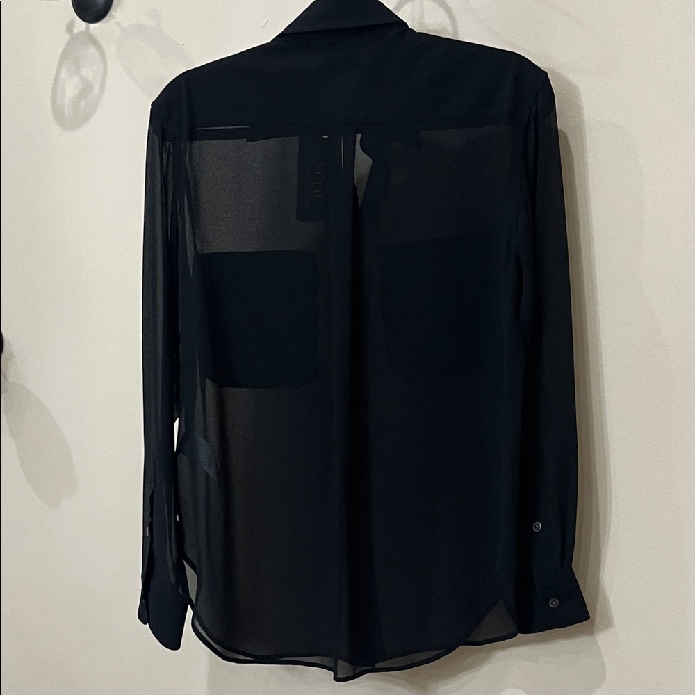 NWT Polo Ralph Lauren Black Blouse - Picture 6 of 7